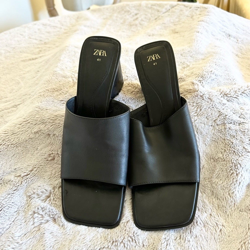 ZARA SHOES. Size 41/9.5-10. Heels 3.5”.